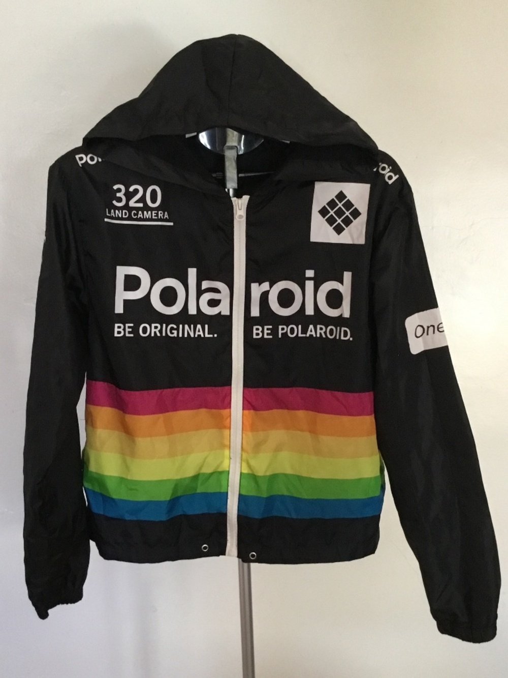 Women’s Large Streetwear Polaroid Lightweight Windbreaker Jacket